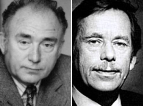 Jan Kozak and Václav Havel